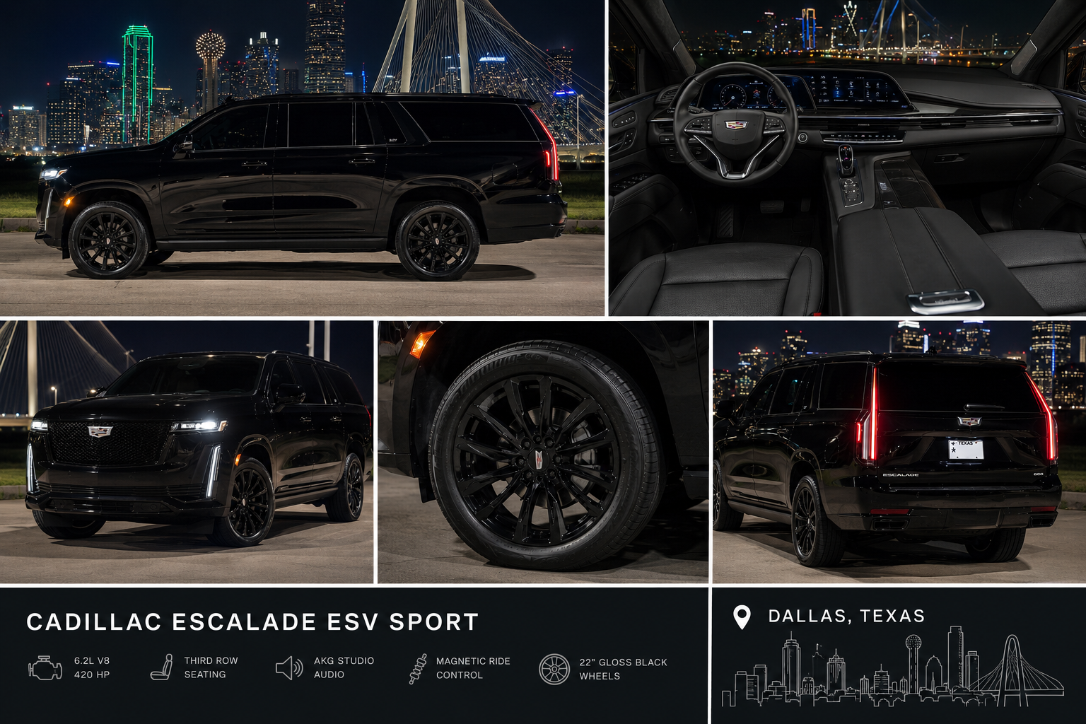 Cadillac Escalade ESV/Sport chauffeur service in Dallas‚ÄìFort Worth (DFW)